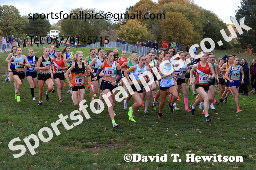Junior Womens 2025 National Cross Country Relays, Berry Hill Park, Mansfield. Photo: David T. Hewitson/Sports for All Pics